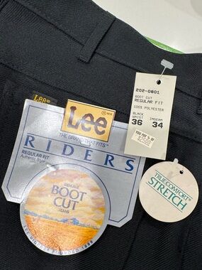 Vintage men’s Lee Black Boot Cut Jeans. Rare New with tags, size 34 regular fit